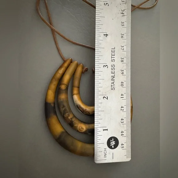 Dinosaur Designs Brown and Black Necklace - Picture 4 of 7